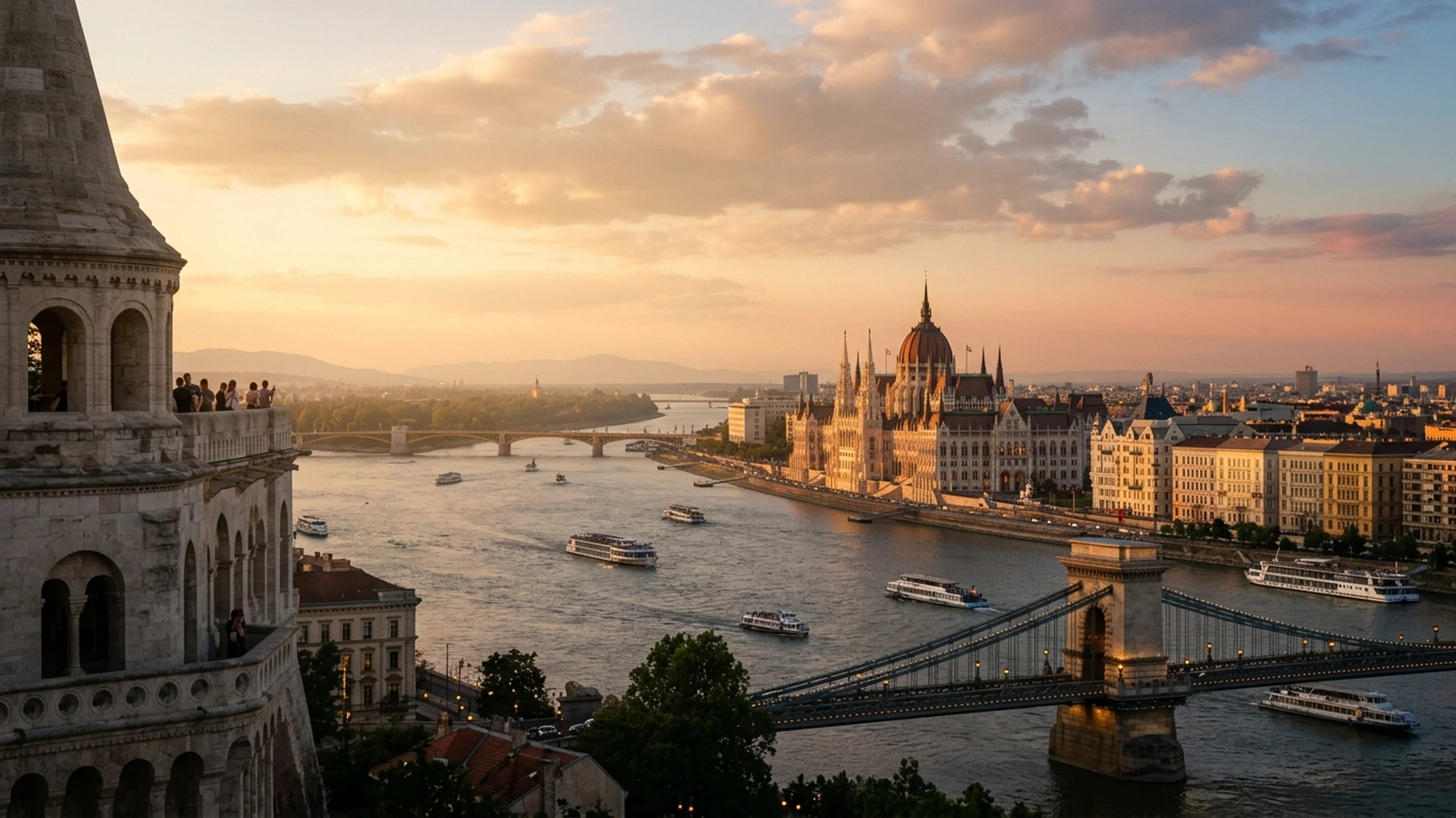 Seattle to Budapest Business Class — Premium business class cabin interior