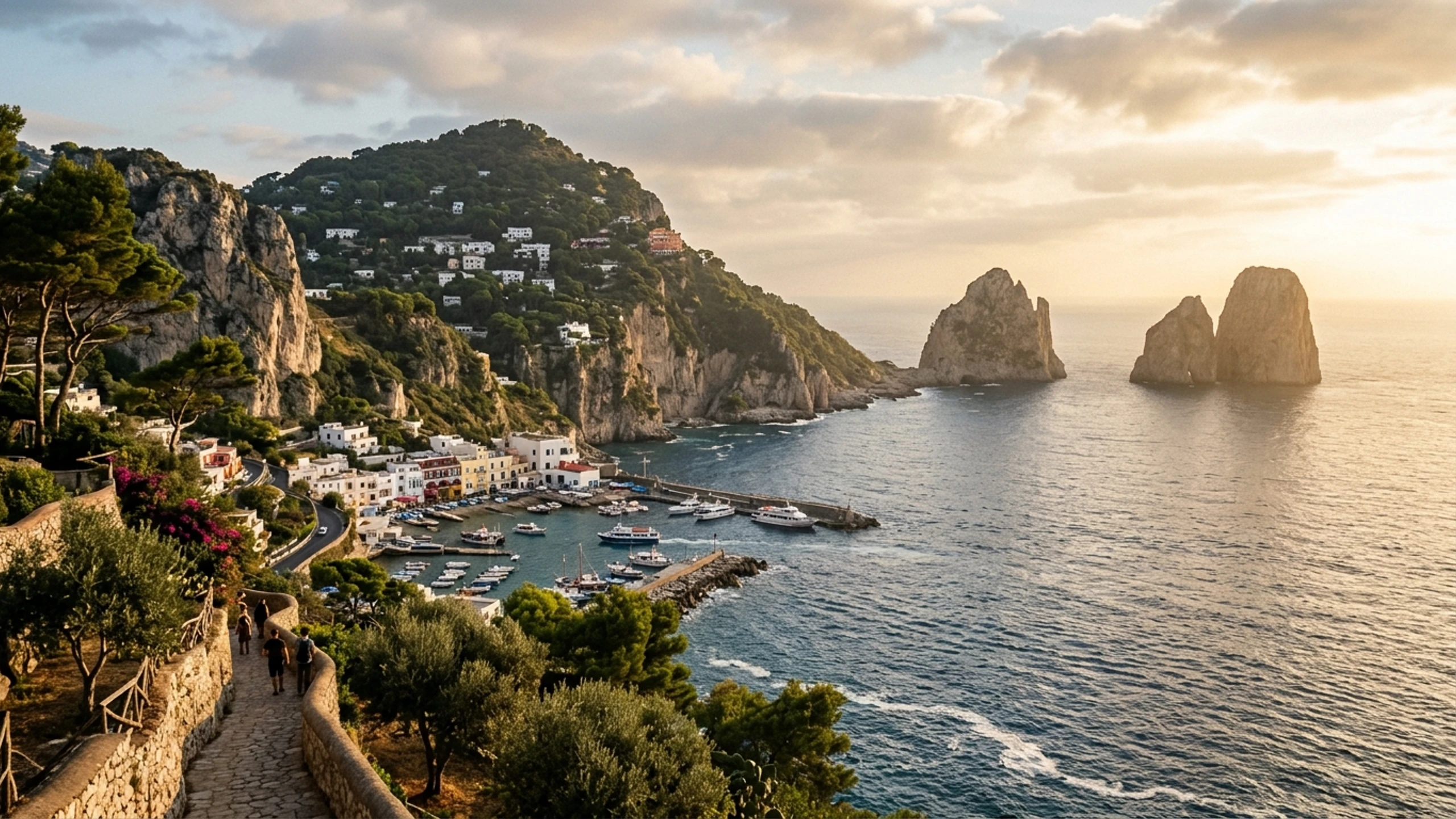 Boston to Capri Business Class — Premium business class cabin interior