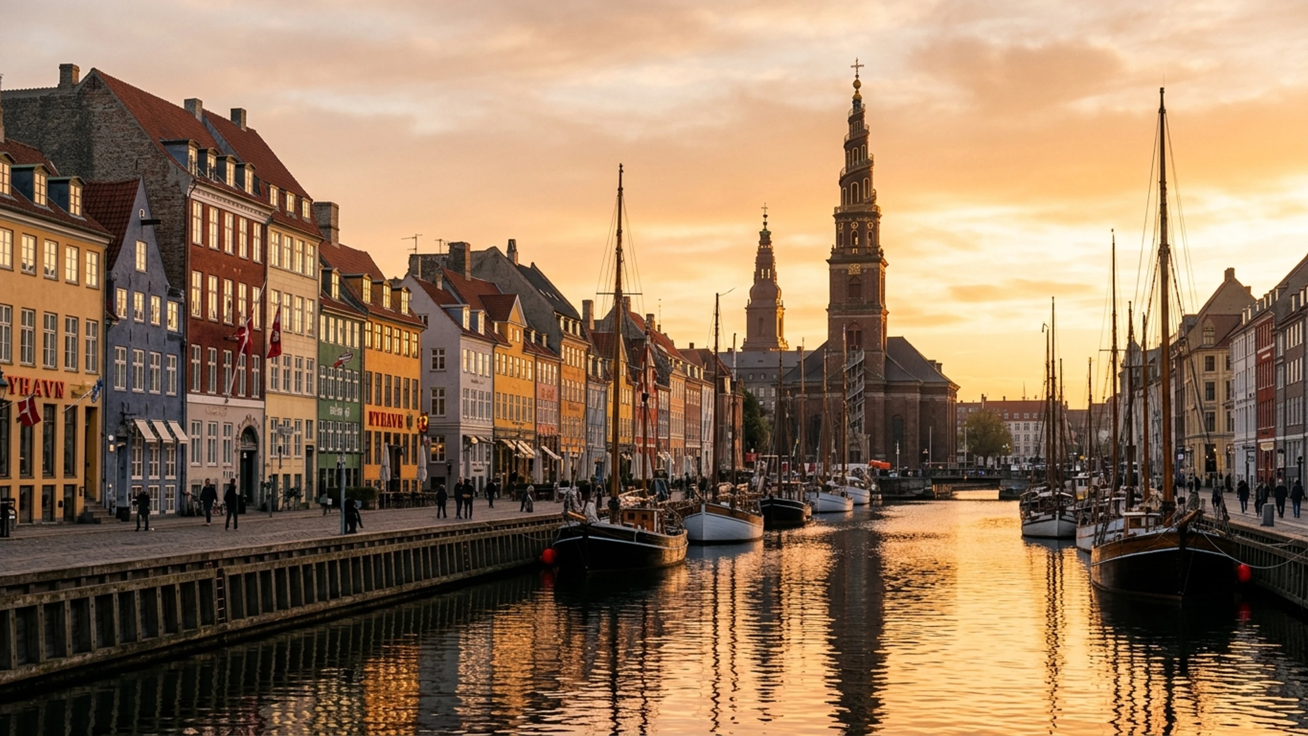 Seattle to Copenhagen Business Class — Premium business class cabin interior