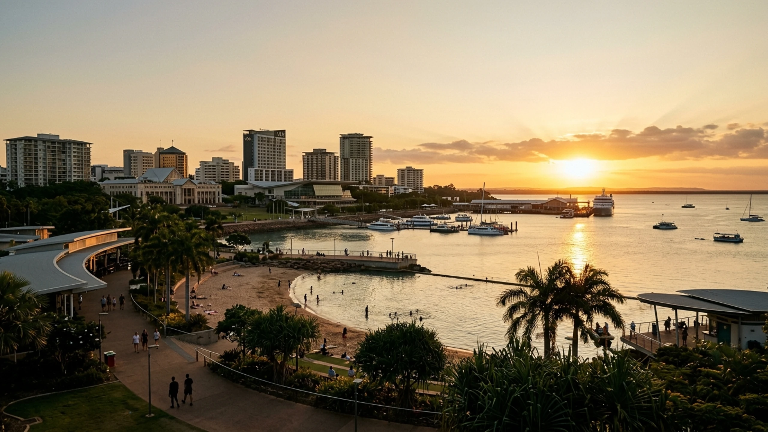 Miami to Darwin Business Class — Premium business class cabin interior