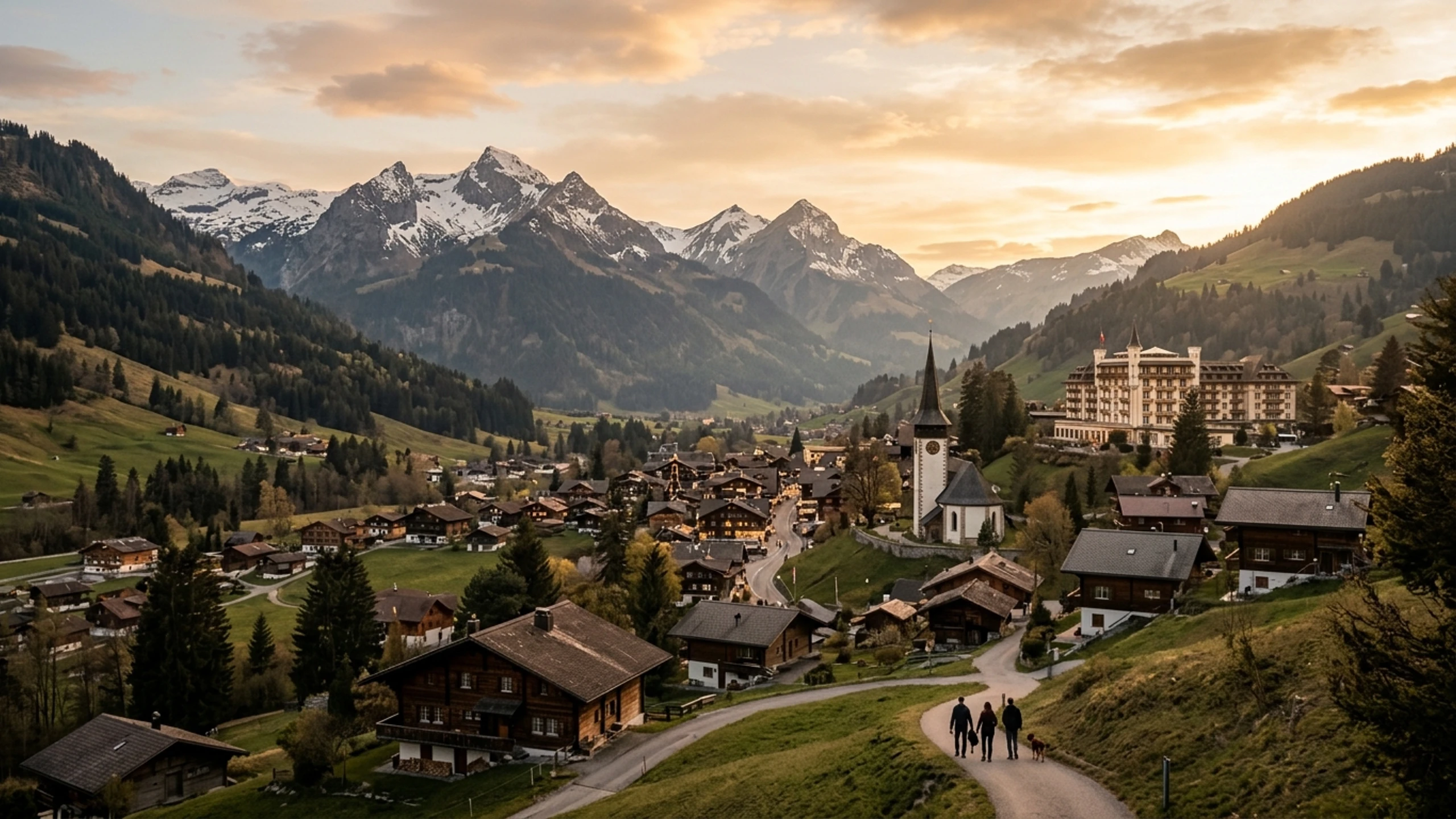 Chicago to Gstaad Business Class — Premium business class cabin interior