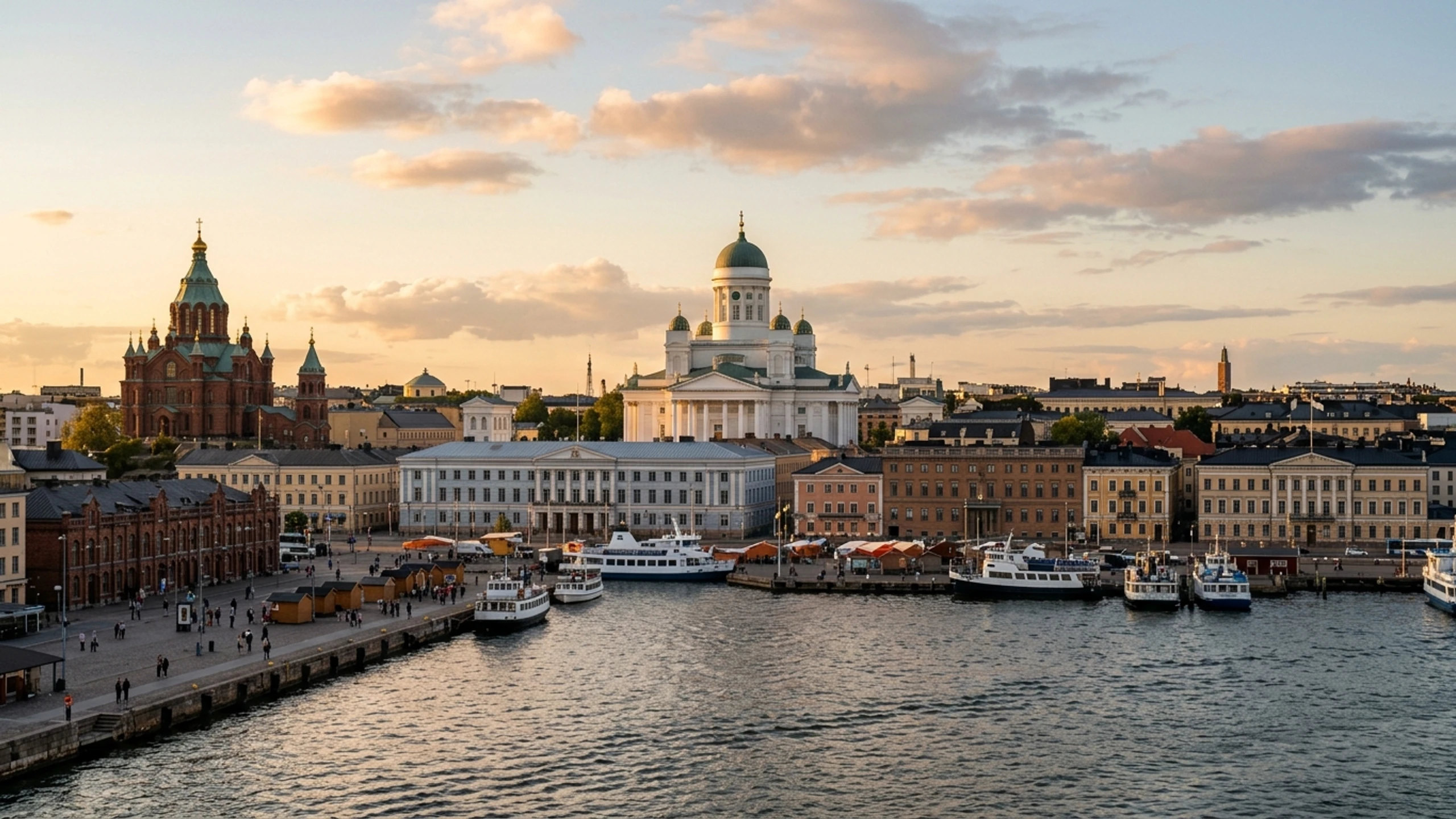 Seattle to Helsinki Business Class — Premium business class cabin interior