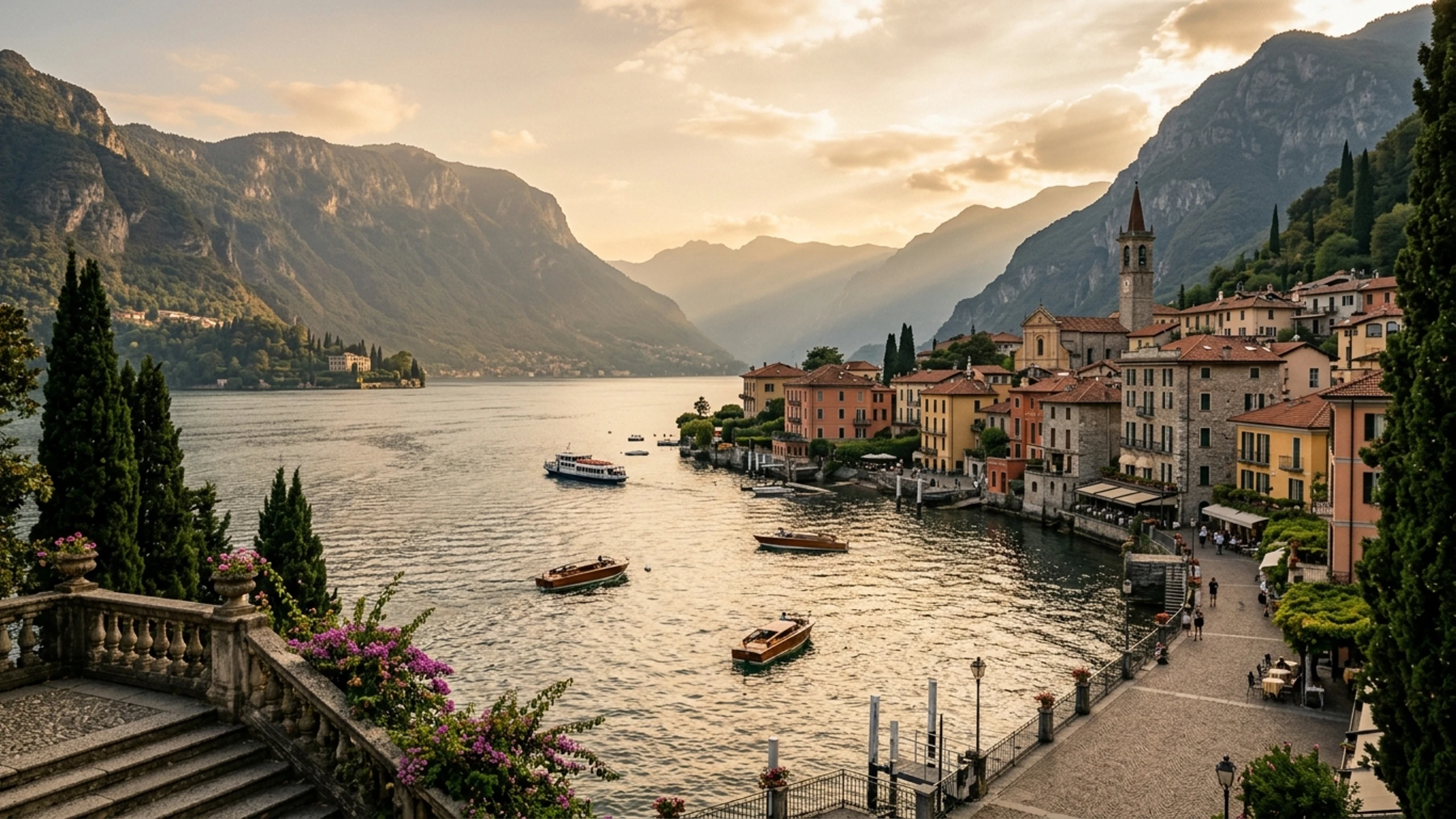 Seattle to Lake Como Business Class — Premium business class cabin interior