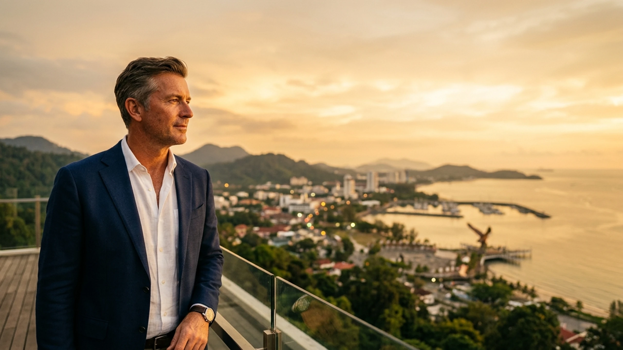 Seattle to Langkawi Business Class — Premium business class cabin interior