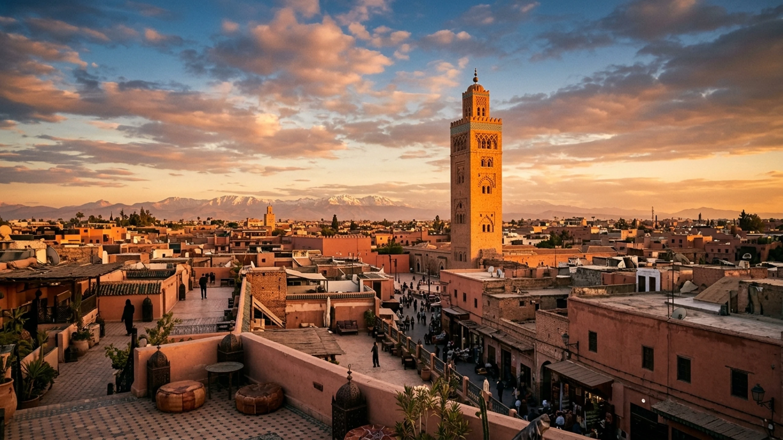 New York to Marrakech Business Class — Premium business class cabin interior