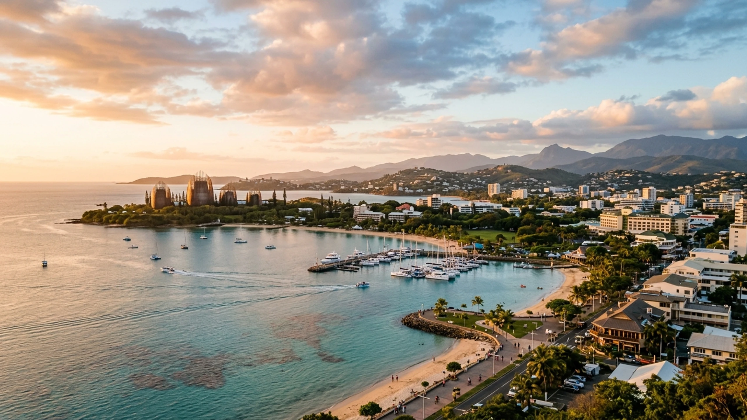 Chicago to Nouméa Business Class — Premium business class cabin interior