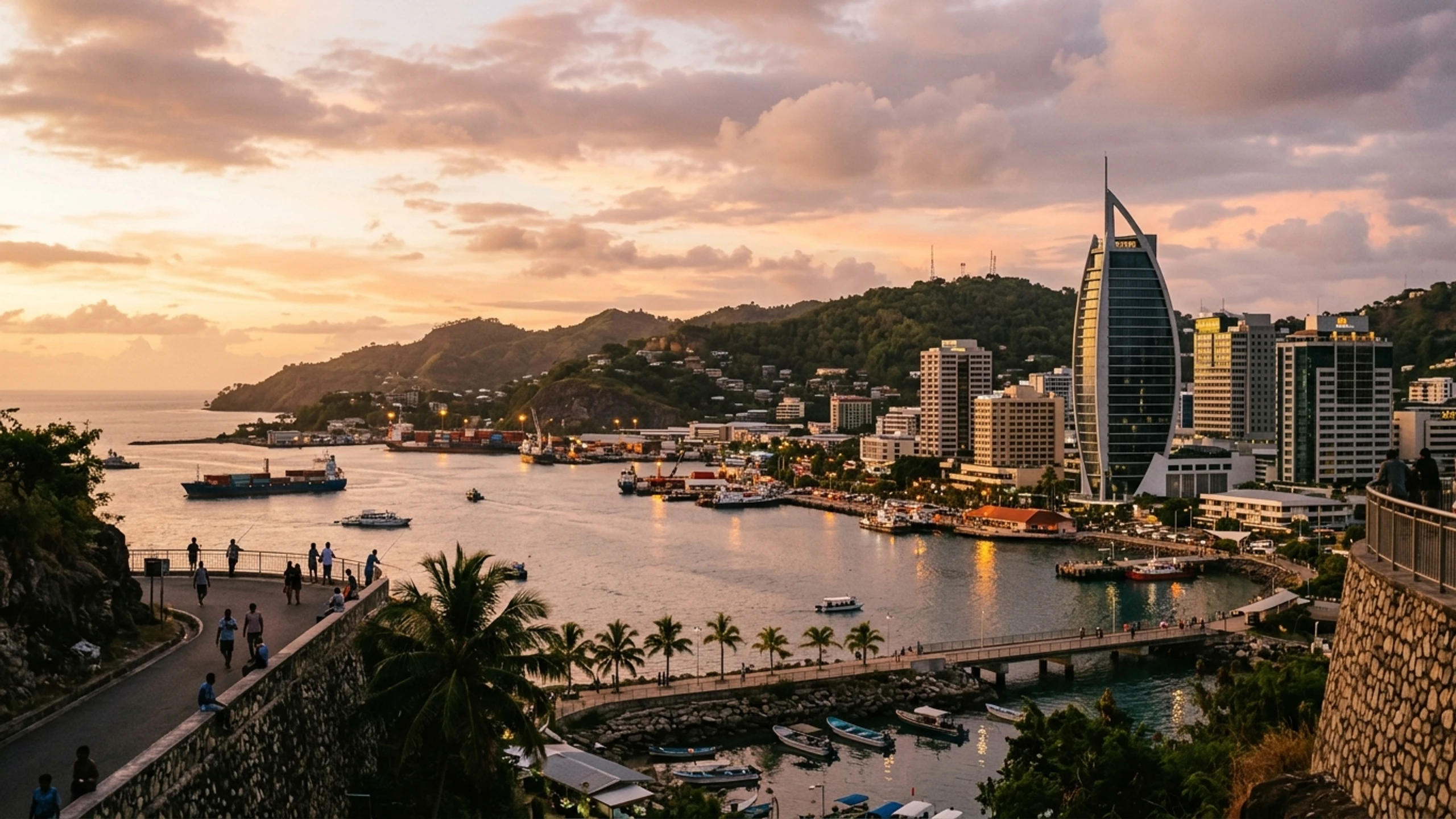 Chicago to Port Moresby Business Class — Premium business class cabin interior