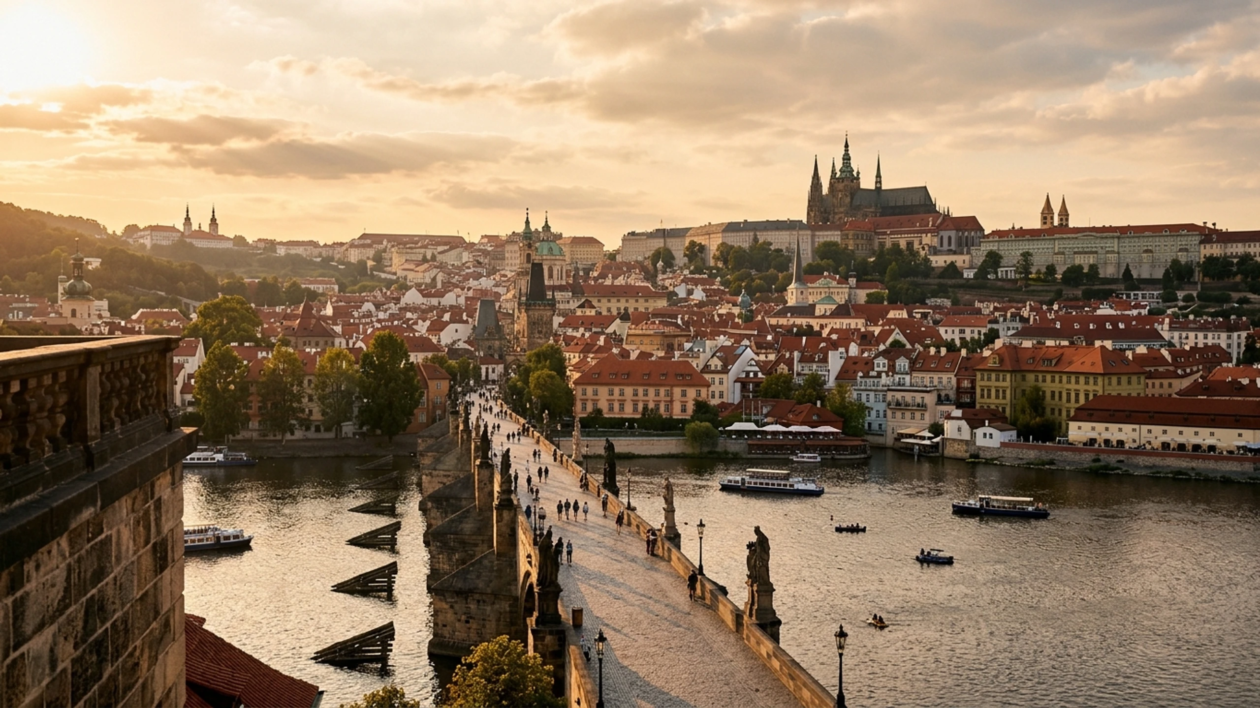 Seattle to Prague Business Class — Premium business class cabin interior