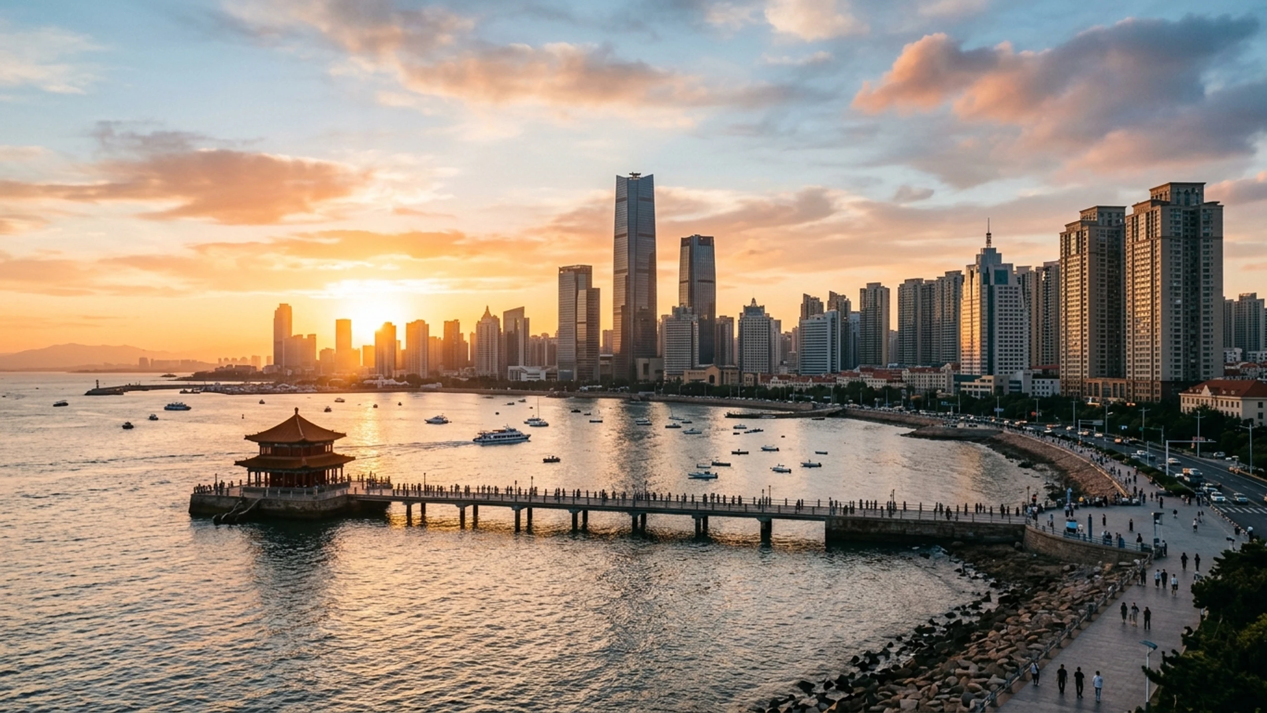 Chicago to Qingdao Business Class — Premium business class cabin interior