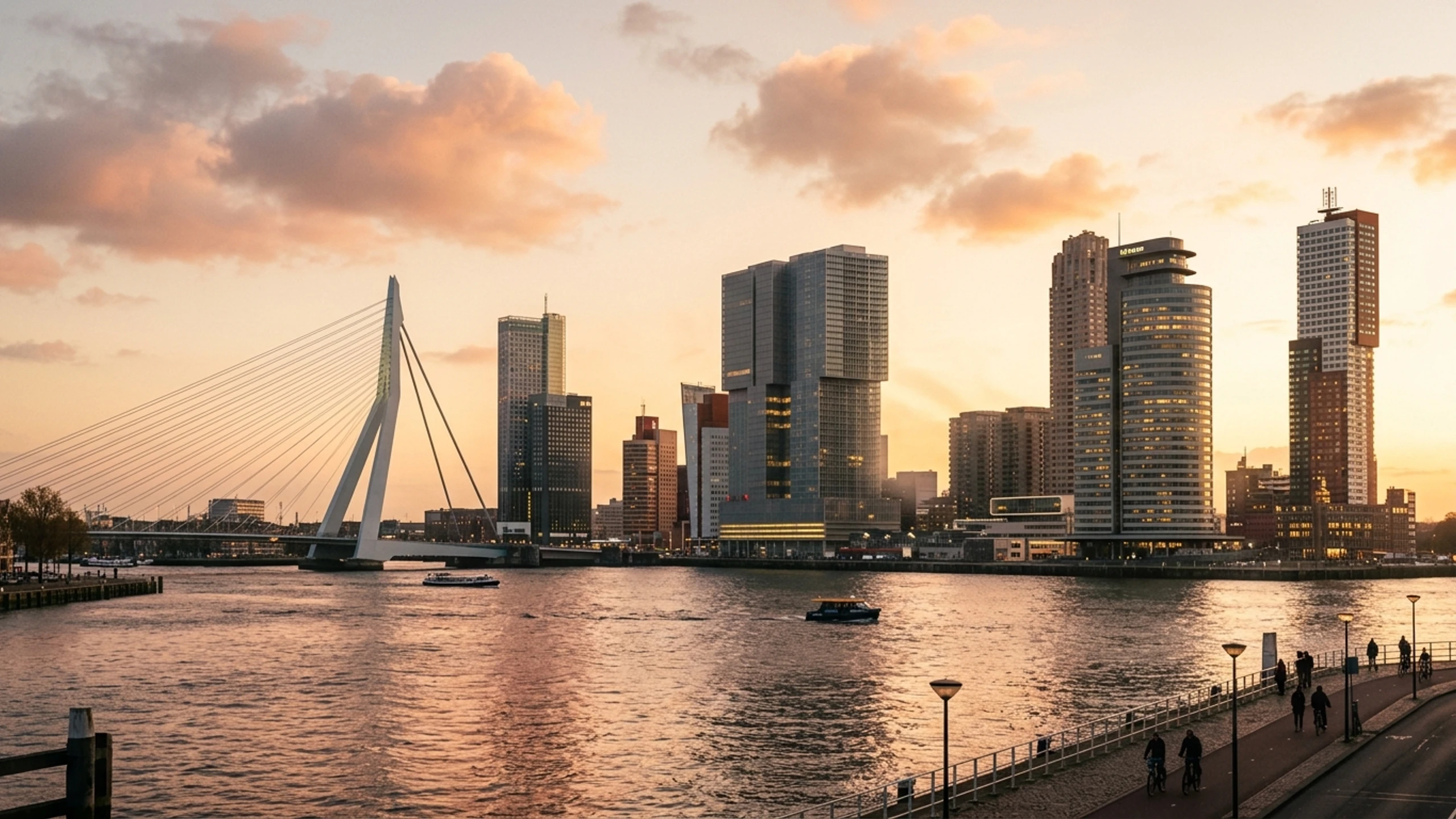 Seattle to Rotterdam Business Class — Premium business class cabin interior