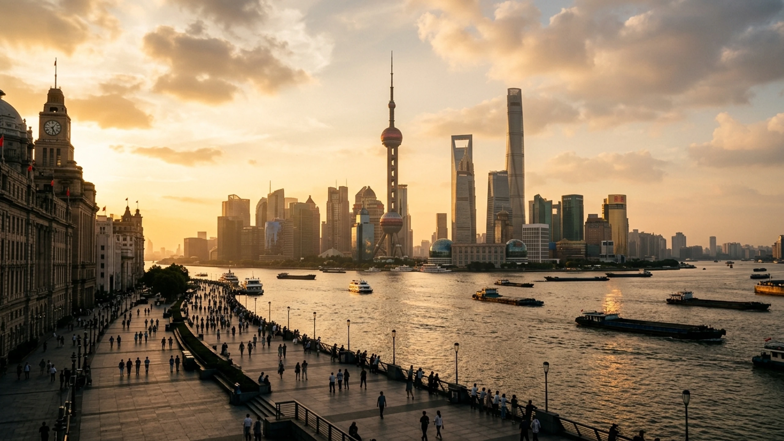 Chicago to Shanghai Business Class — Premium business class cabin interior