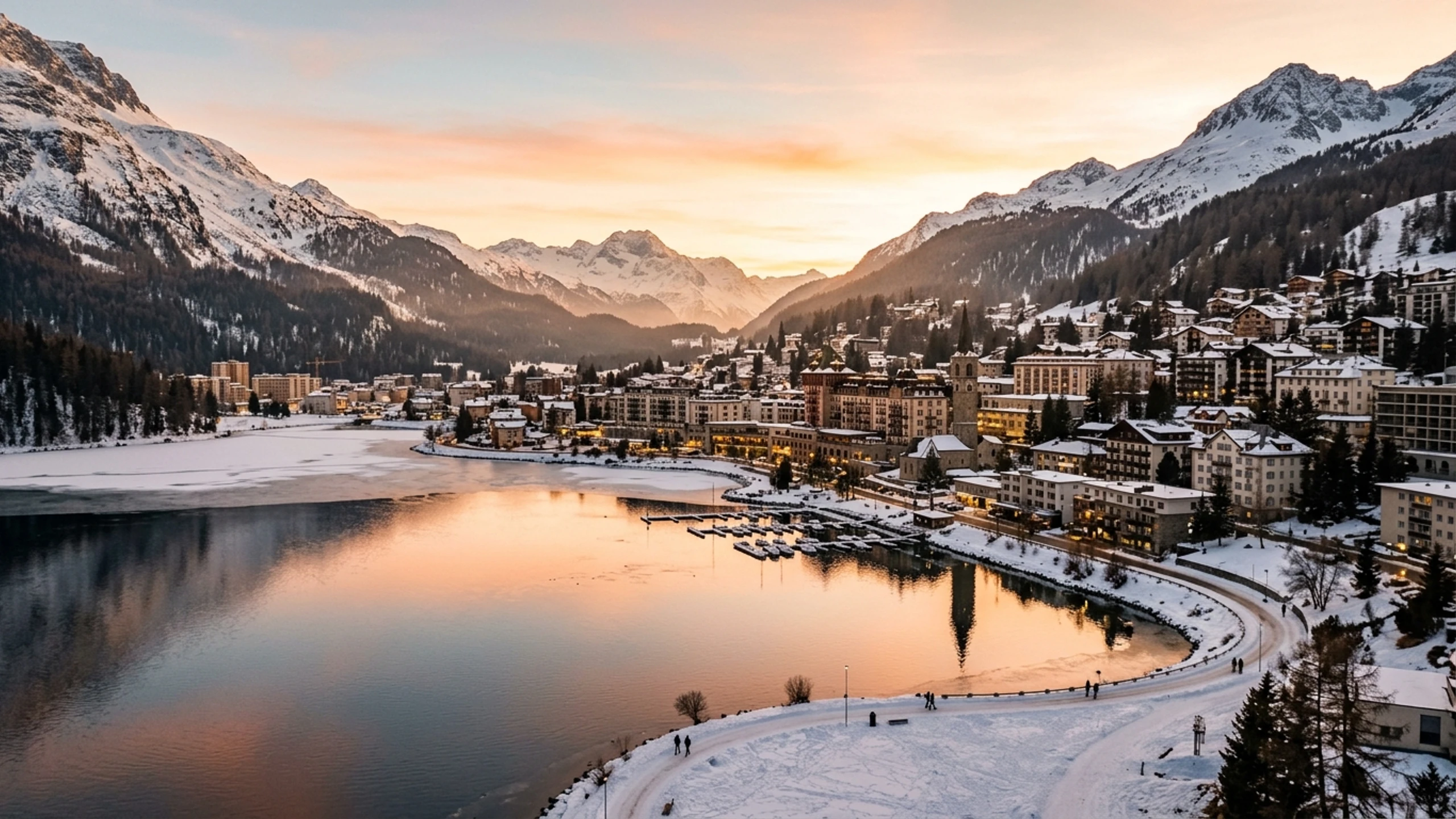 Seattle to St. Moritz Business Class — Premium business class cabin interior