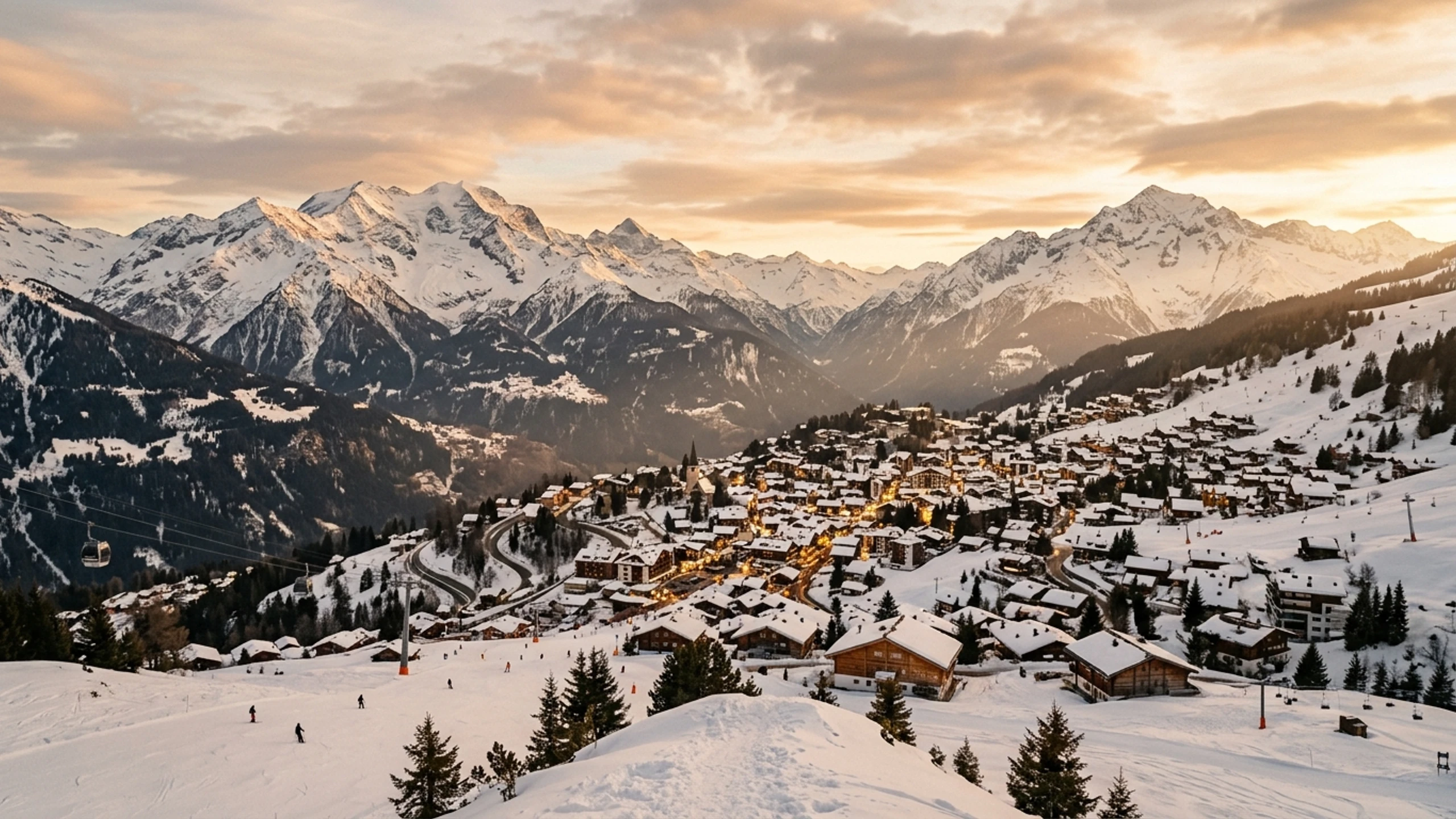 Chicago to Verbier Business Class — Premium business class cabin interior