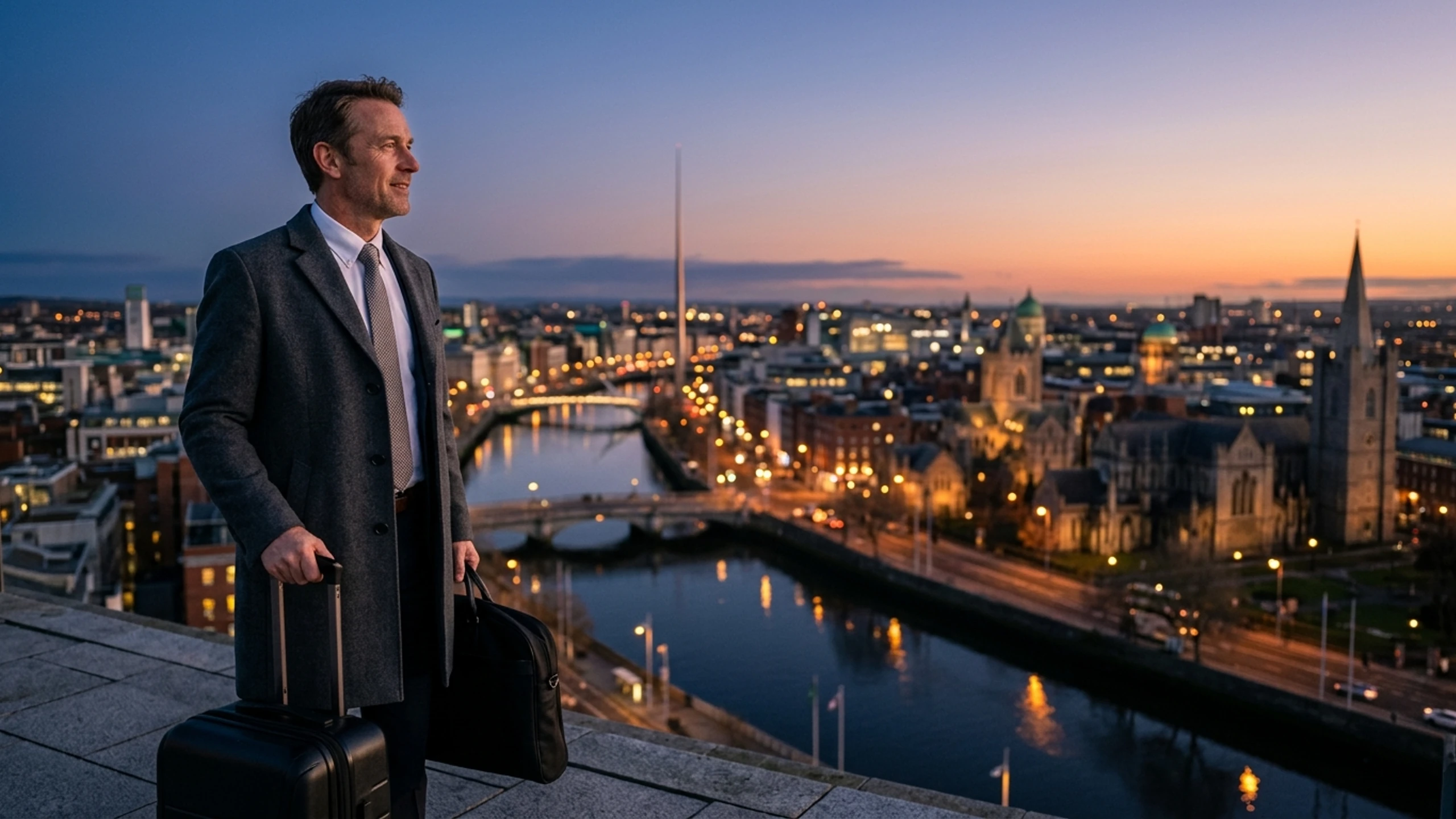 Chicago to Dublin Business Class — Premium business class cabin interior